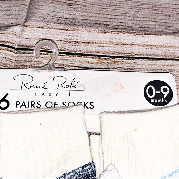 NWT Rene Rofe 6 Pair Infant Socks Size 0-9 Month - Picture 6 of 6